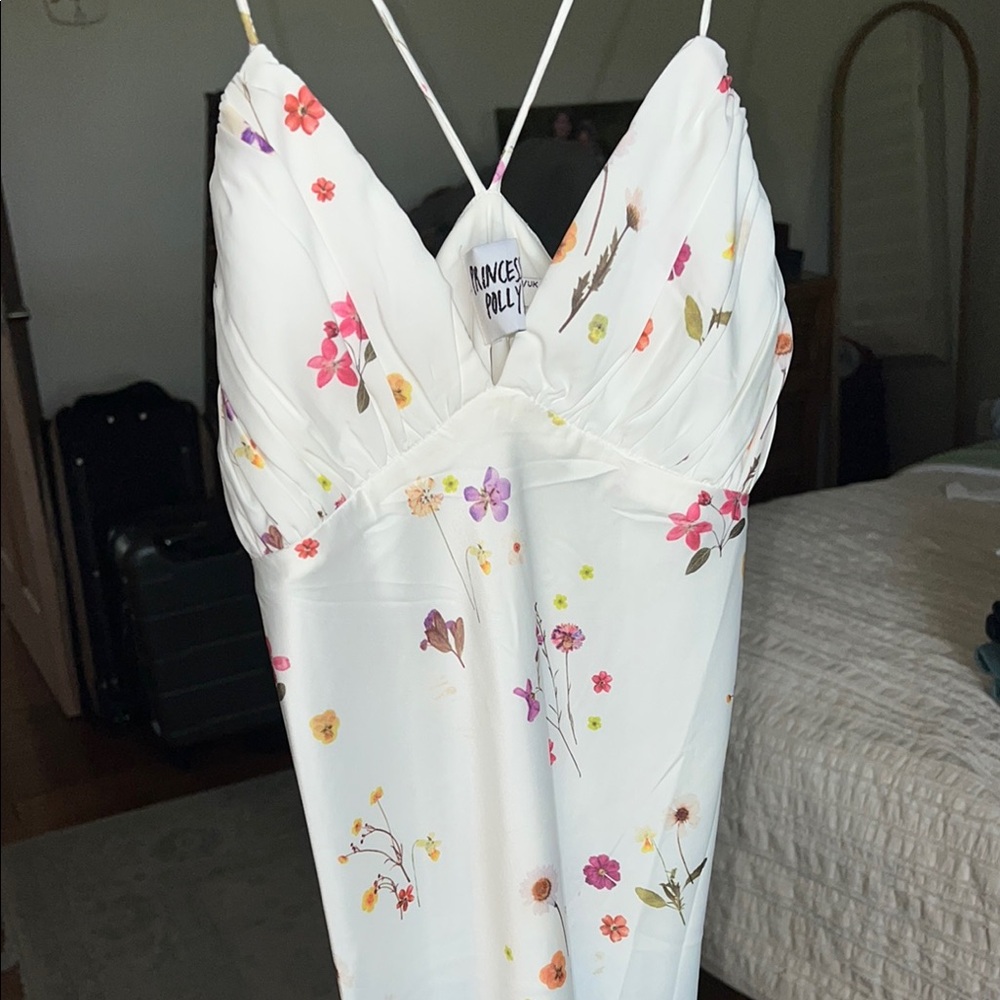 Princess Polly White Mini Dress with Spaghetti Straps